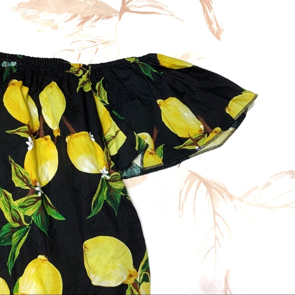 Medium Lemon Print Top Off the shoulders - Picture 7 of 8